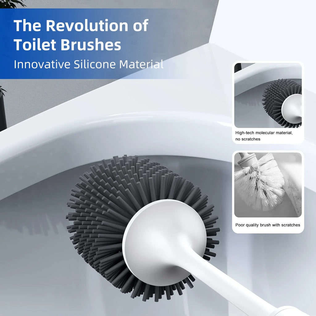 Toilet Brush and Caddy Bowl Cleaner Holder Set (2Pack) M907