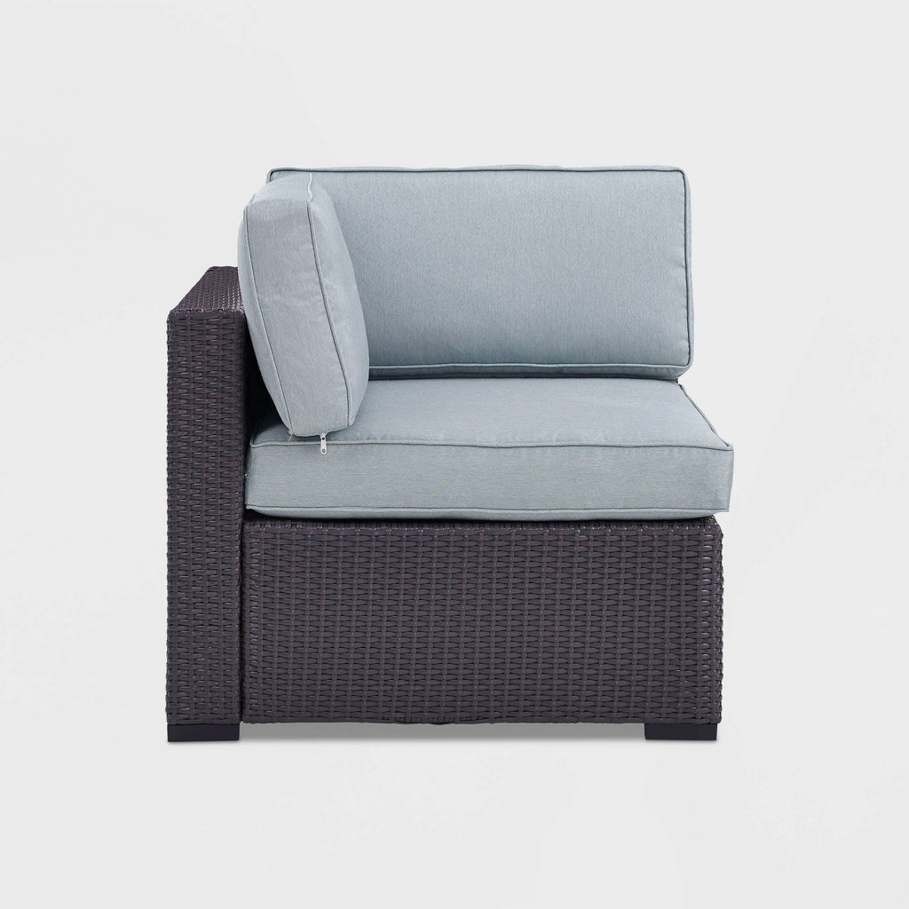 Outdoor Wicker Corner Chair Mist/Brown T48988
