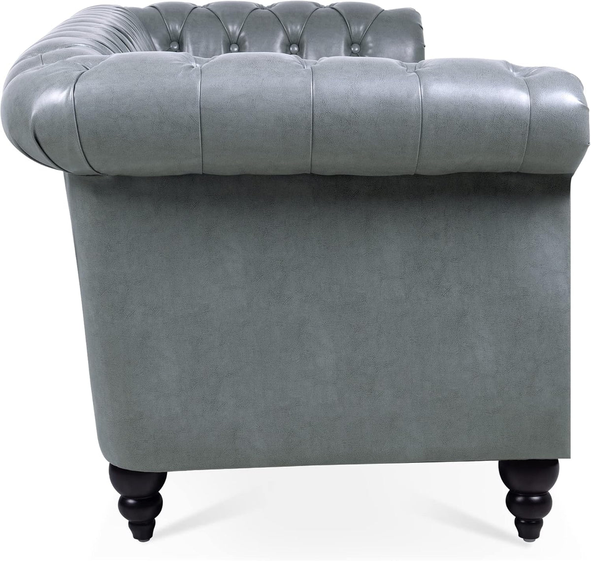 3-Seater PU Leather Chesterfield Sofa with Button Tufted F300434