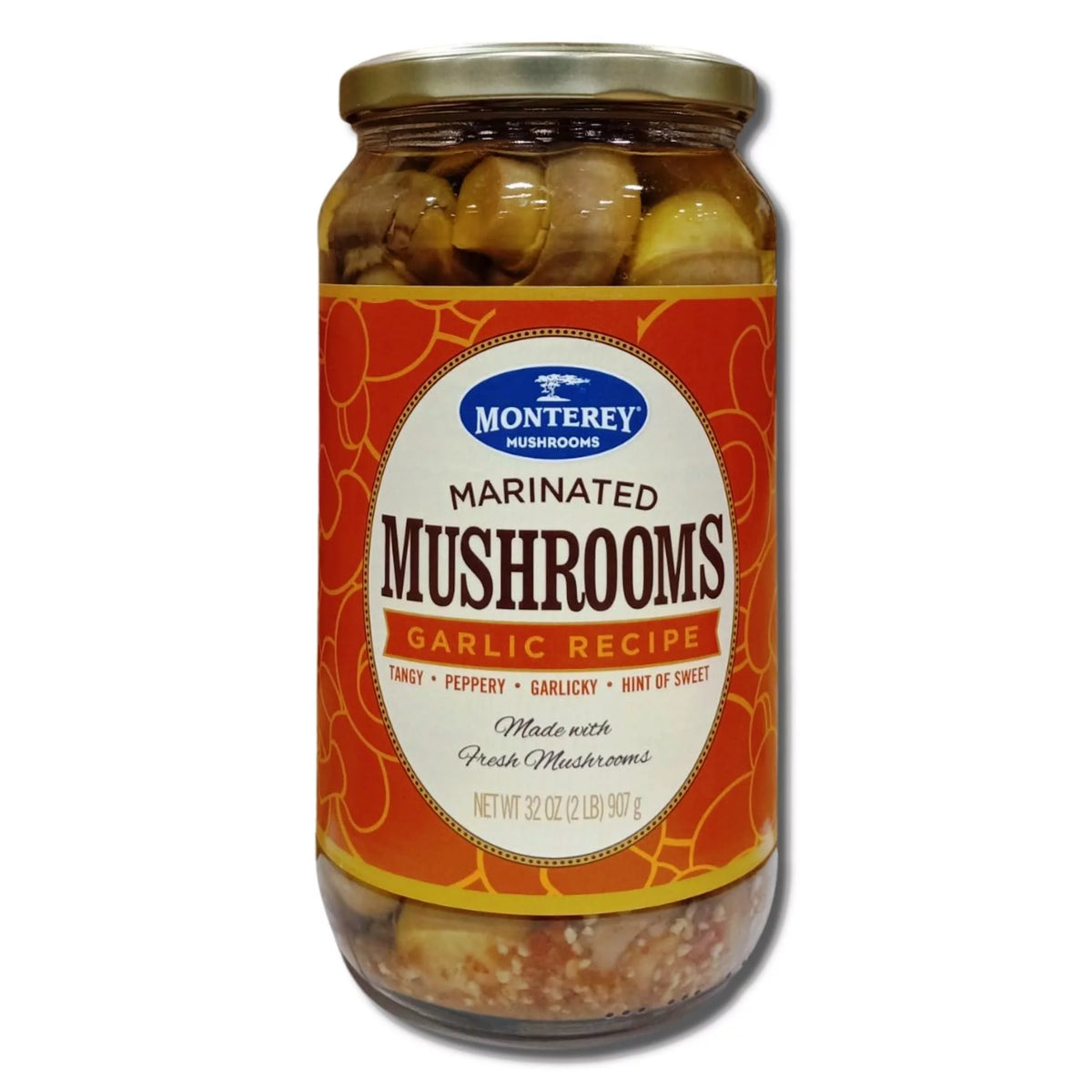 32 Ounce Garlic Marinated Mushrooms Pack of 2 M586