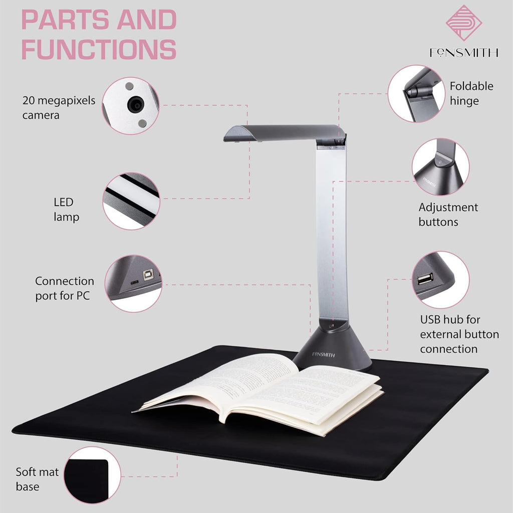 Portable 20MP Document Camera Scanner Y4596