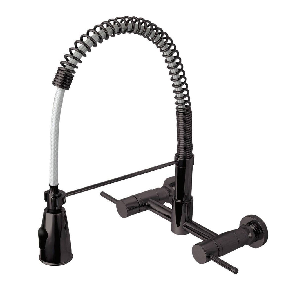 Oil Rubbed Bronze 2-Handle Wall Mount Pull-Down Kitchen Faucet R81690