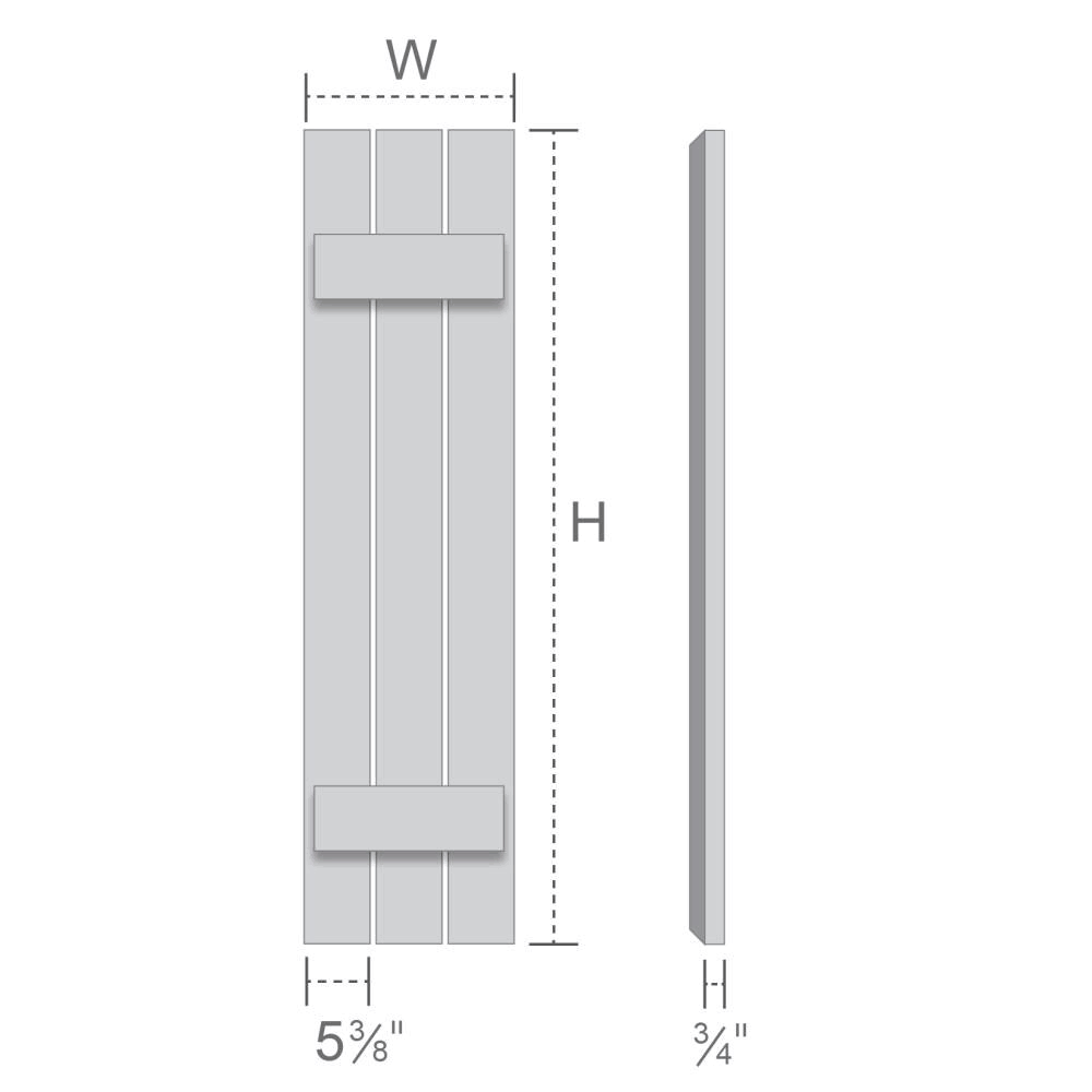 Rough Sawn Western Red Cedar Framed Board-n-Batten Shutters U7588