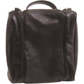 Black Leather Toiletry Bag A6833