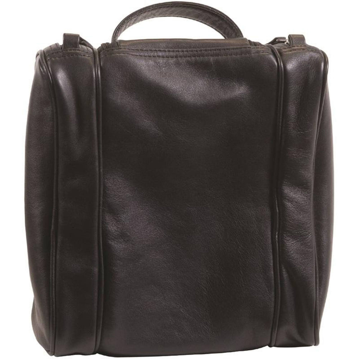 Black Leather Toiletry Bag A6833