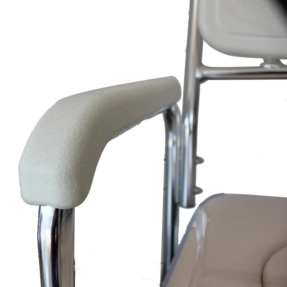 Aluminum Multifunction Wheelchair Shower Commode Chair with Locking Wheels N881