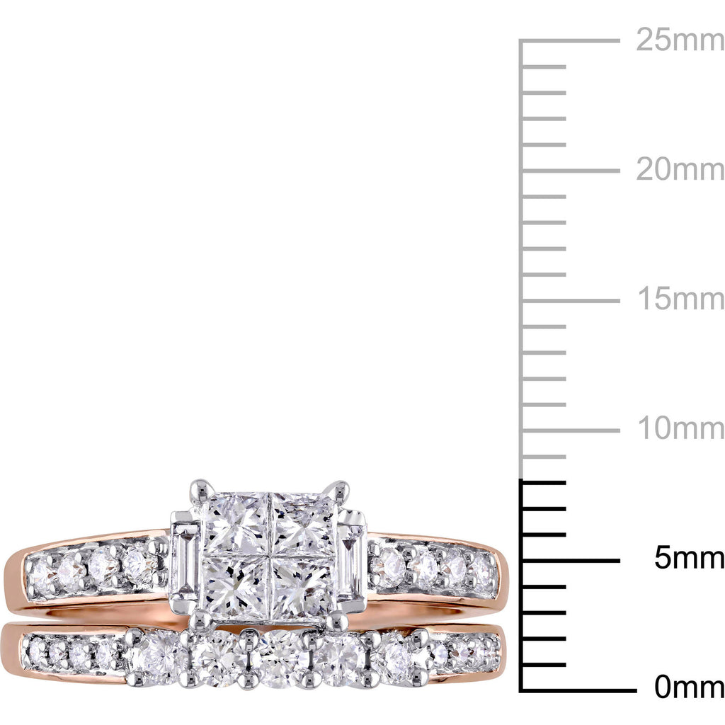 14kt Rose Gold Diamond Bridal Set Q20707