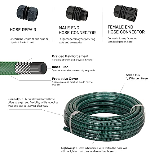 Rubber Garden Hose 1/2 in. x 50 ft I699