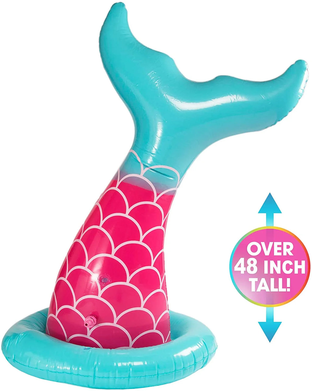 Pink Kids Inflatable Sprinkler Mermaid Sprayer E69804