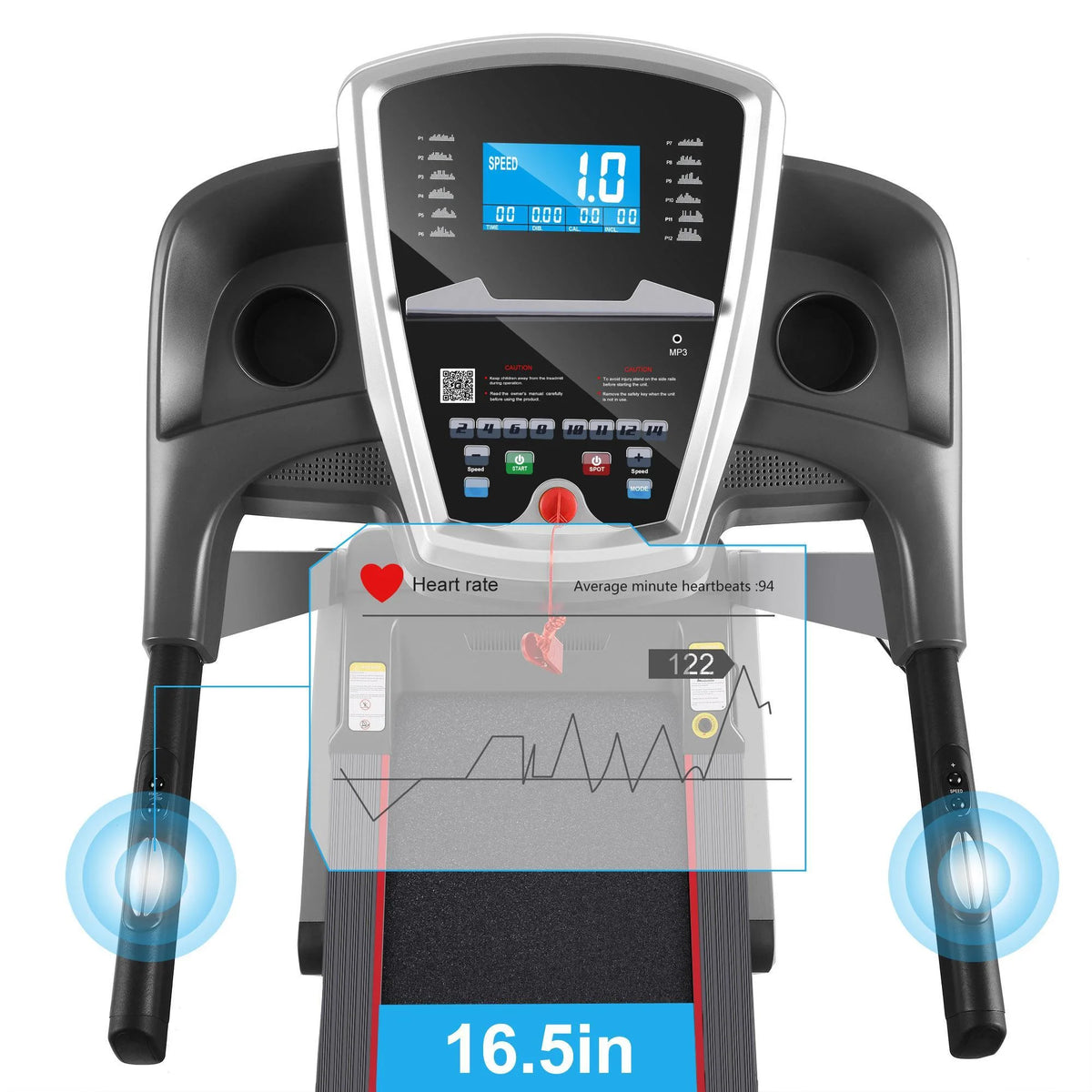 3HP Incline Treadmill with 15 Level Auto Incline H403637