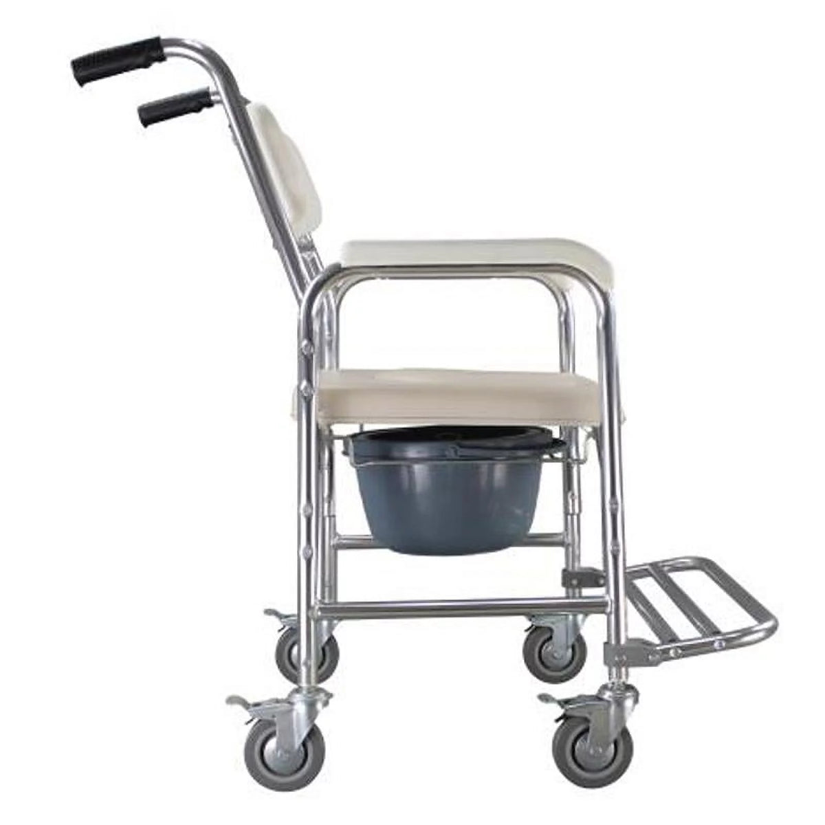 Aluminum Multifunction Wheelchair Shower Commode Chair with Locking Wheels N881
