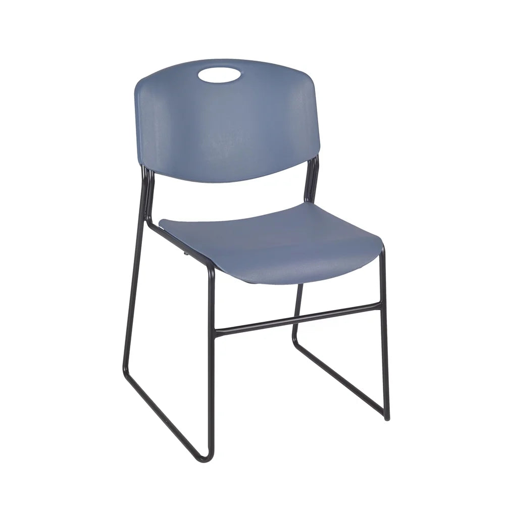 48" Square Breakroom Table & 4 Stack Chairs W70245