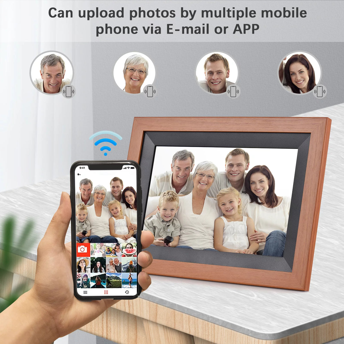 10.1 Inch WiFi Digital Photo Frame Touch Control 16GB Storage H479725
