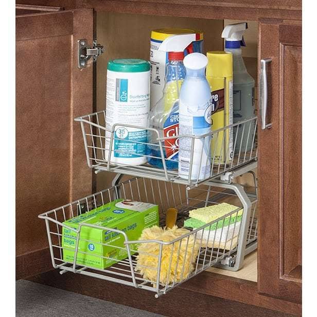 2 Tier 11-inch Wide Cabinet Organizer F39489