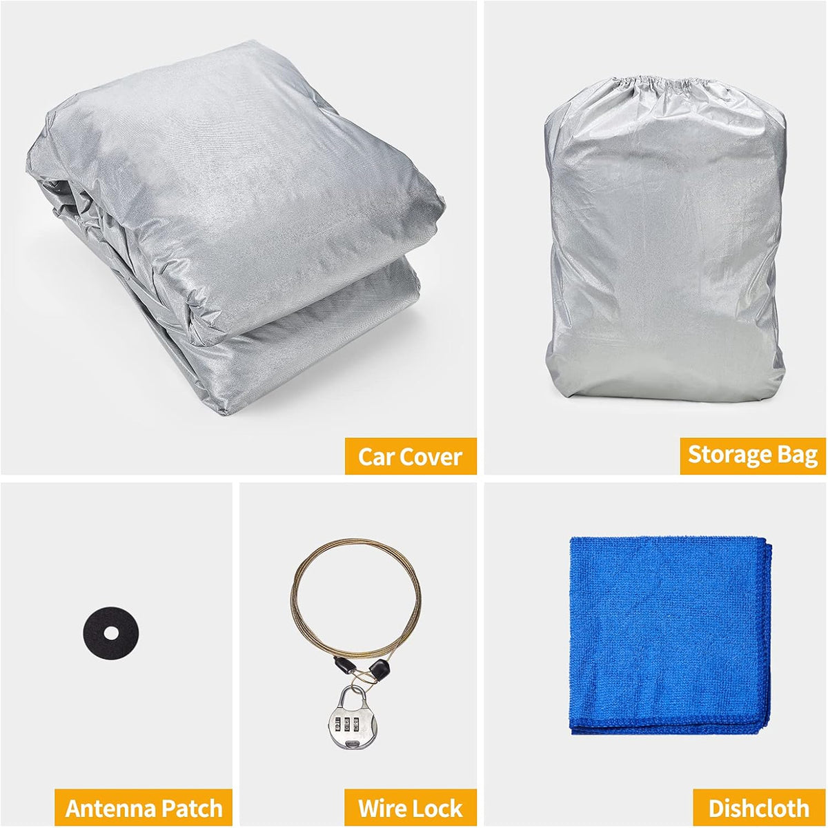 Waterproof Car Cover for Ford F150 2007-2021 Regular Cab Wheelbase 122/126 Length UP to 210" Pack of 2 H21796