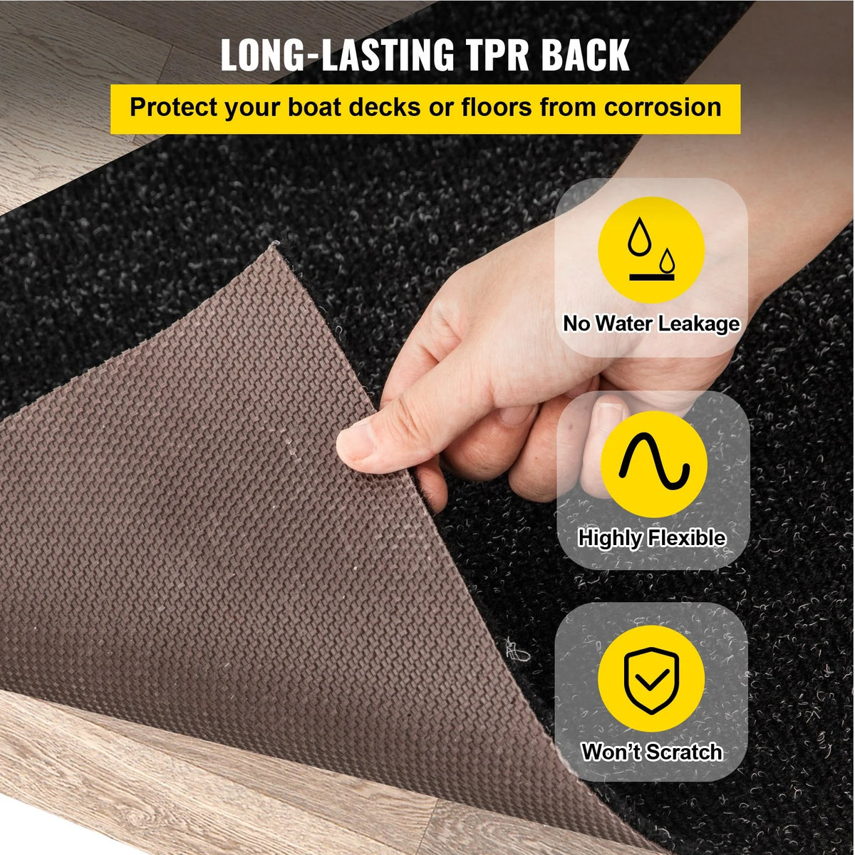 6 ft x 13.1 ft Marine Grade Waterproof Cuttable Carpet I841