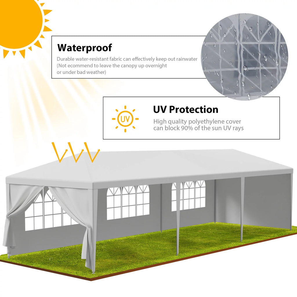 10'x30' White Outdoor Canopy Tent T884337