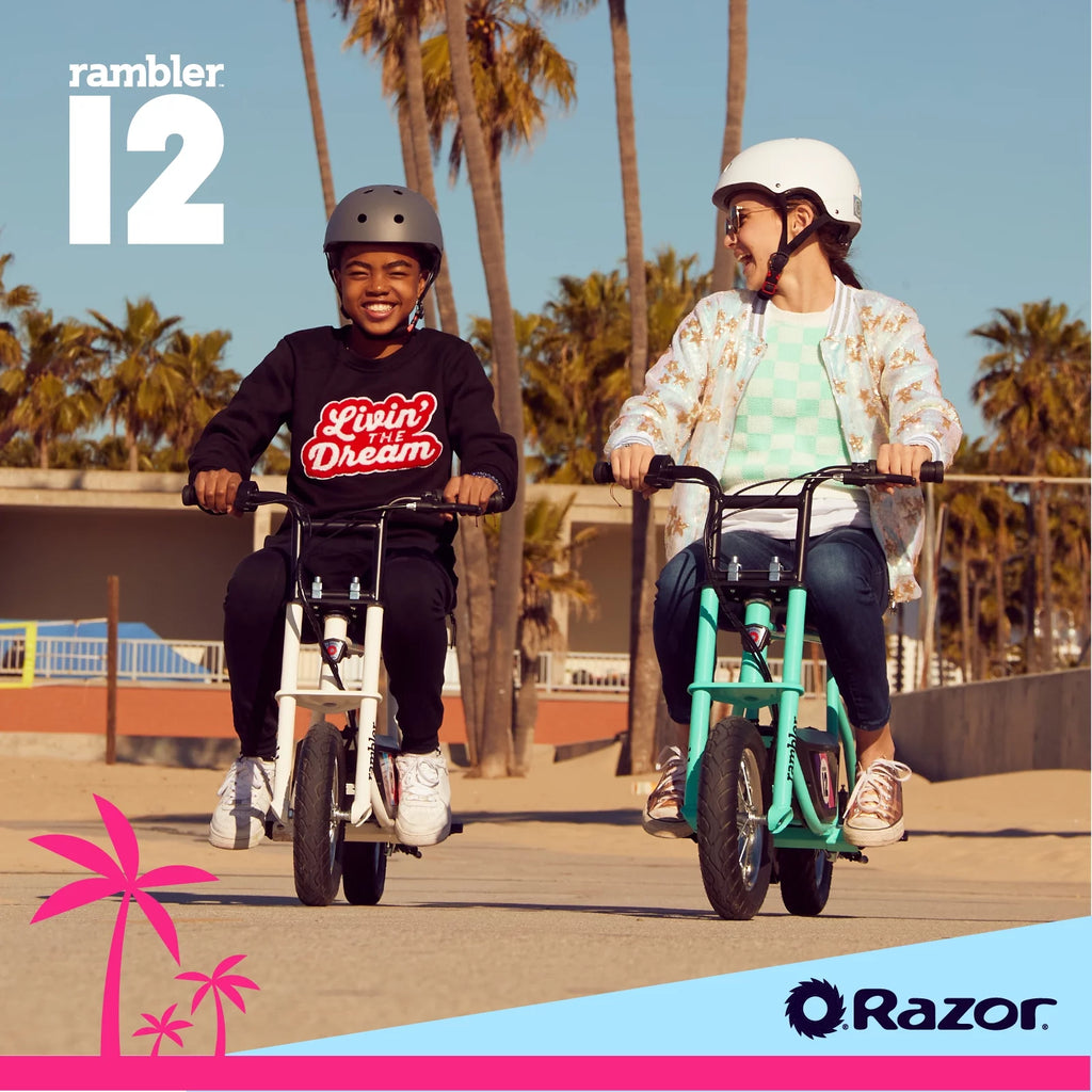 White 12" Air-Filled Tires Seated Electric Scooter V43830