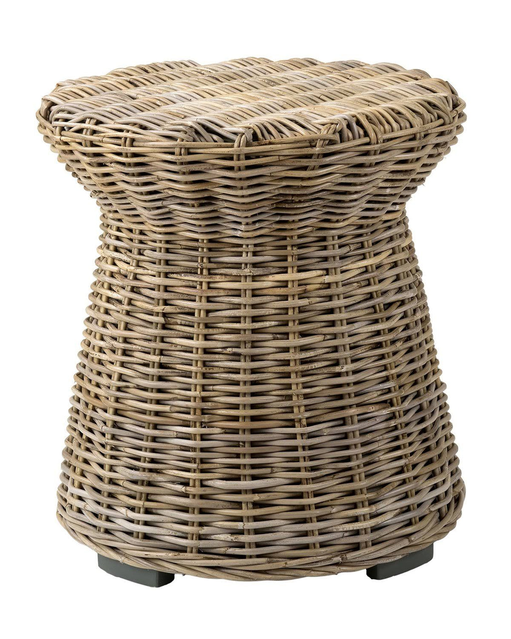 Brown Round Rattan Accent Table K6254