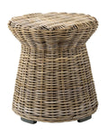 Brown Round Rattan Accent Table K6254