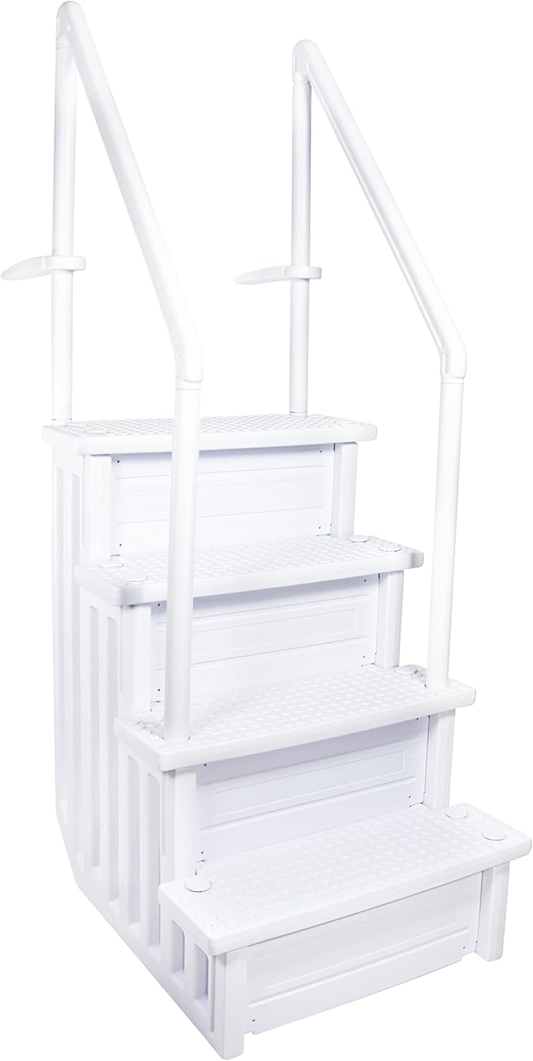 Step & Ladder Entry Exit Systems with Handrails for Above Ground Pools L40875