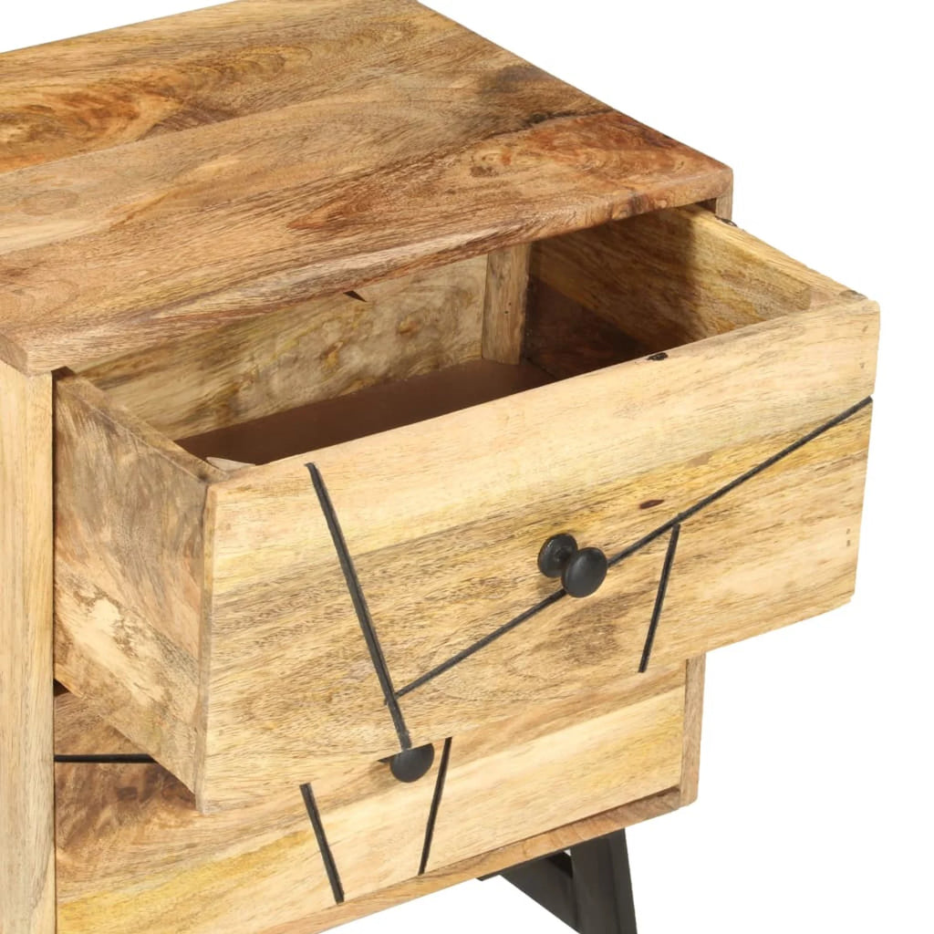 Solid Mango Wood Bedside Cabinet H9930