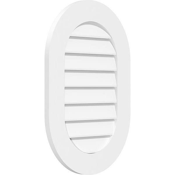 18x22W x 26x22H Vertical Round Ended Surface Mount PVC Gable Vent V8546