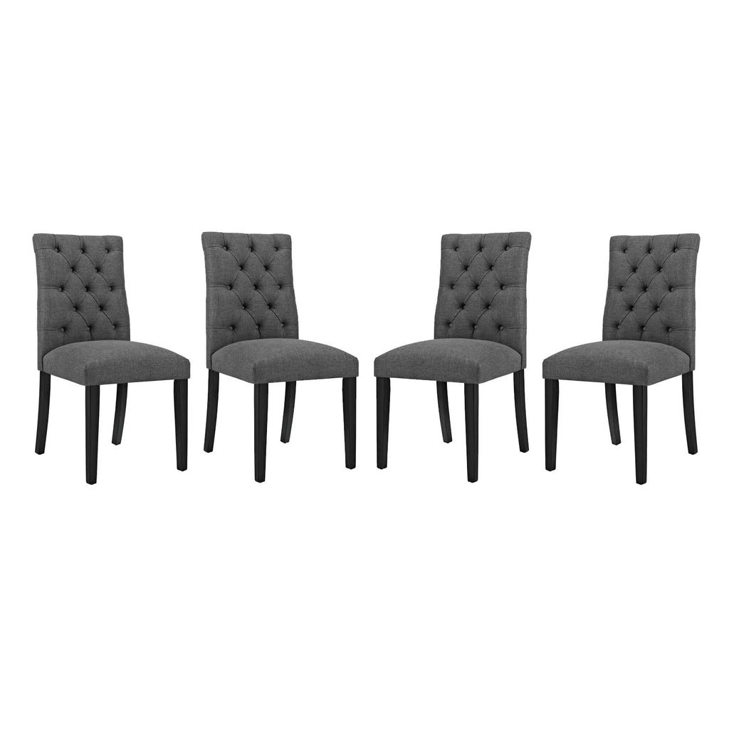 Gray Fabric Dining Chair Set of 4 H78348