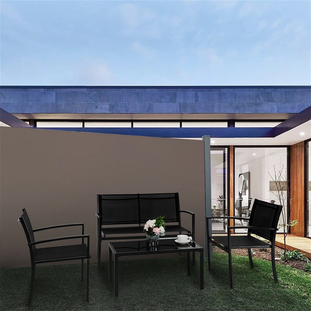 5x10ft Retractable Patio Side Awning, Outdoor Privacy Screen E1225