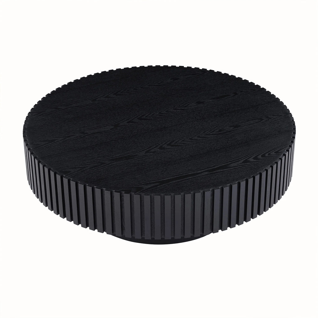 Black MDF Round Coffee Table Q210344