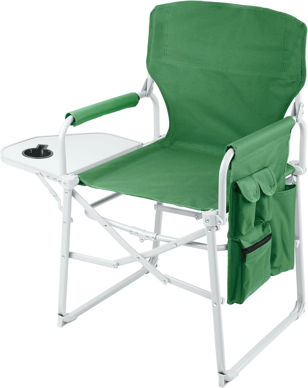 Steel Frame Director’s Chair with Attached Table Lightweight Folding Outdoor Chair L723