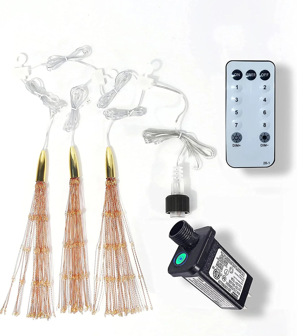 3 Pack 600 LED Plug-in Starburst Lights, Warm White N682509