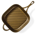 Bronzed Pre-Seasoned Cast Iron Square 11-Inch Grill Pan I335621