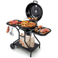 22 inch Charcoal BBQ Grill with Thermometer Y92633