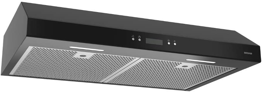 Black 30-Inch Under Cabinet Range Hood with Light Exhaust Fan, 400 CFM O59528