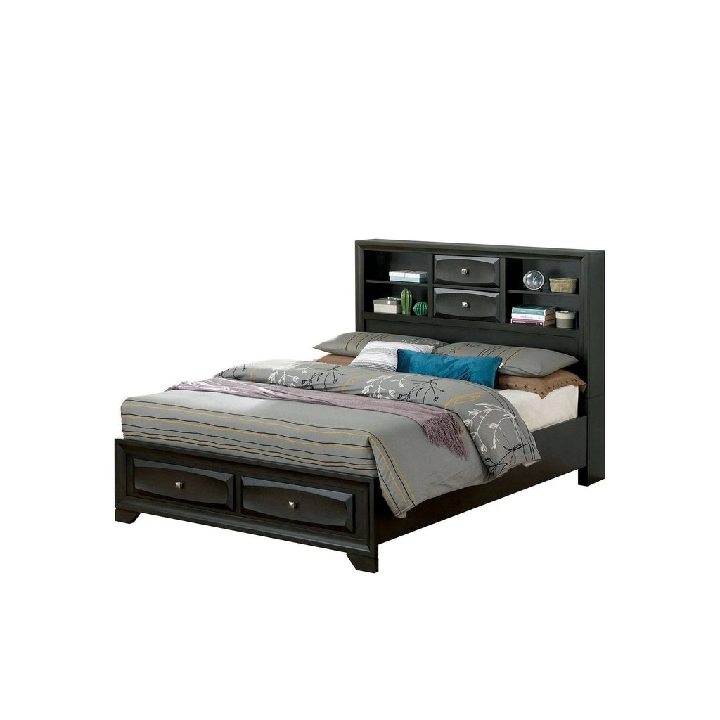 Gray King Storage Bed Q442968