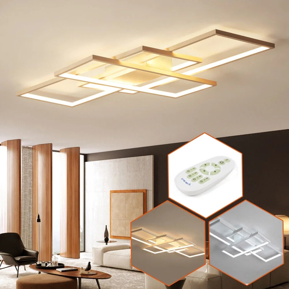 Modern LED Ring Flush Mount Ceiling Light Acrylic Lampshade M87924