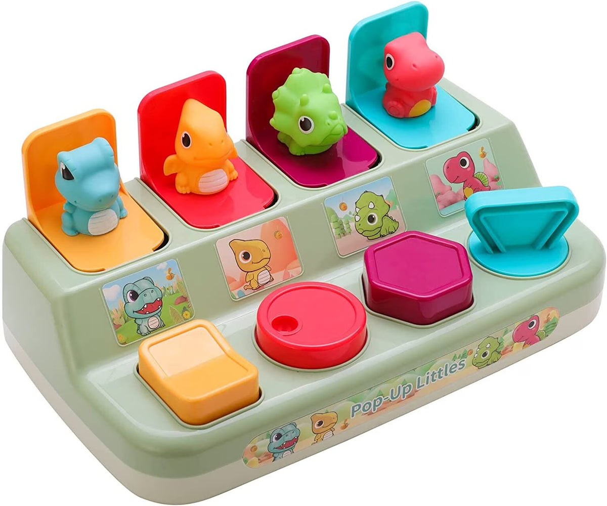 Pop-Up Pals Baby Toy for Sorting Colors and Animals, Musical Dinosaur Learning Toys for Babies and Toddlers 6M+ C435497