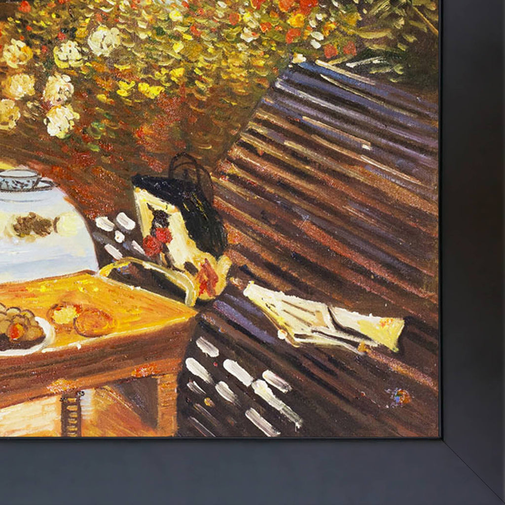 Large Hand Painted Oil Reproduction, Black T2896