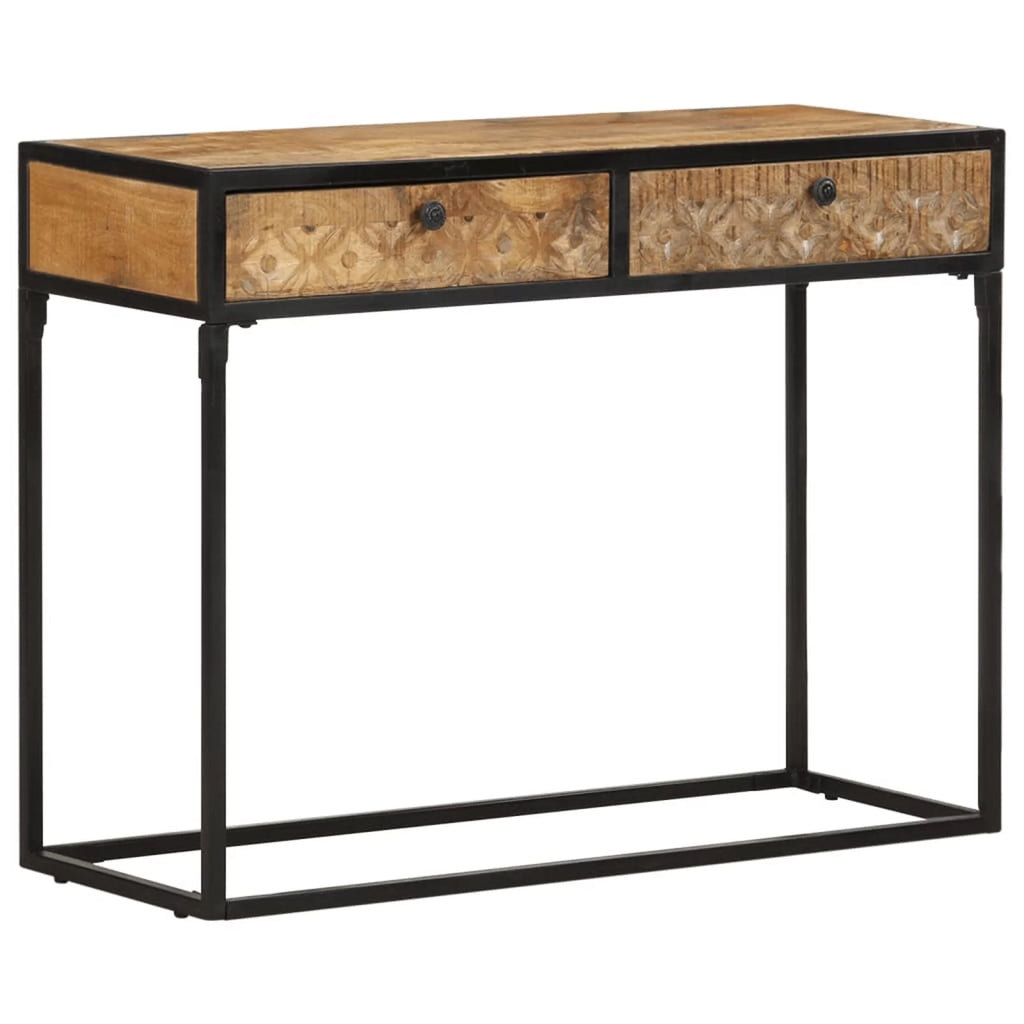39.4"x13.8"x29.5" Solid Mango Wood Console Table X7278