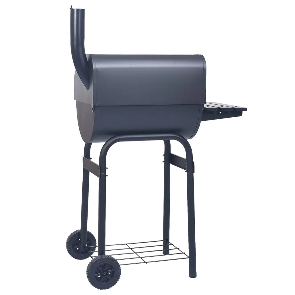 Charcoal BBQ Grill Smoker with Bottom Shelf Black M9163