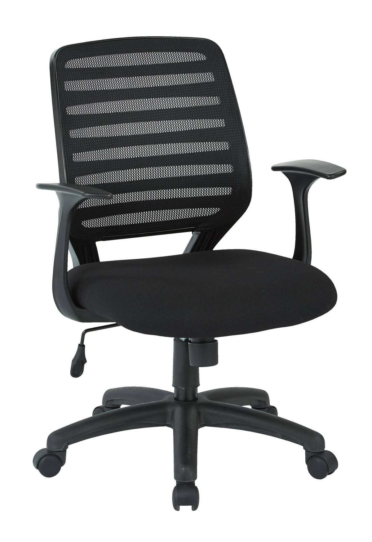 Black Fabric Task Chair with T Arms S212