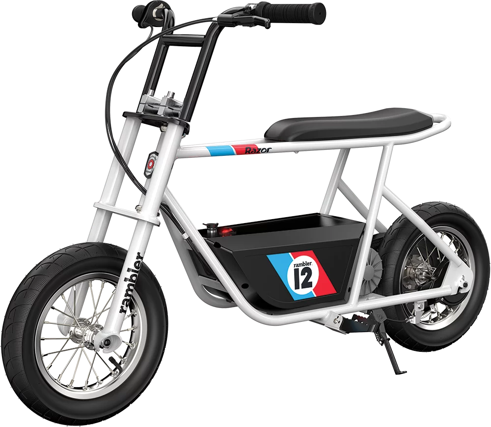 White 12" Air-Filled Tires Seated Electric Scooter V43830