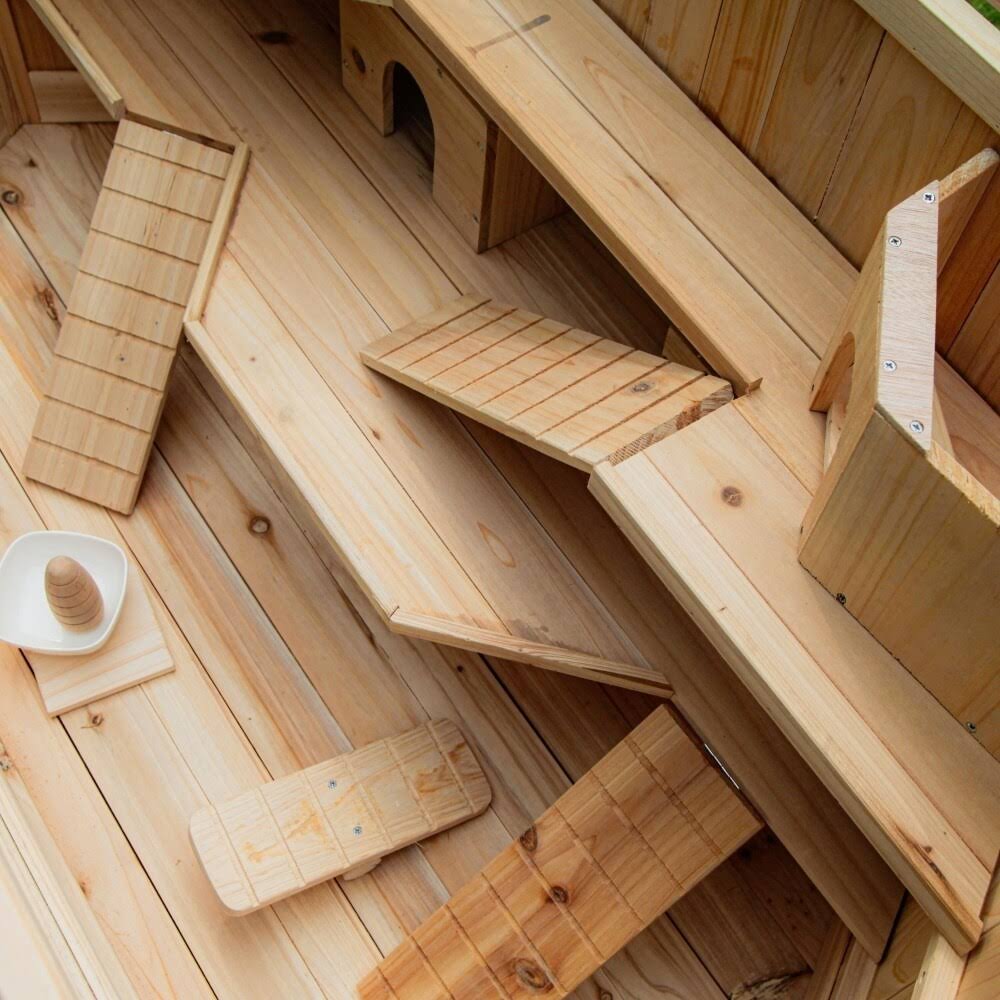3-Tier Fir Wood Hamster Cage H109935