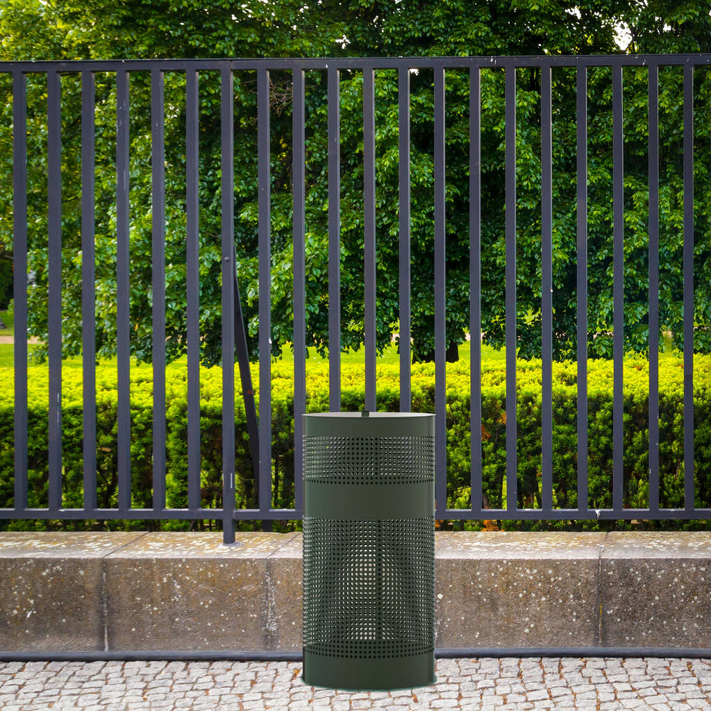 11.5 Gallon Stainless Steel Outdoor Trash Can with Lid E7253