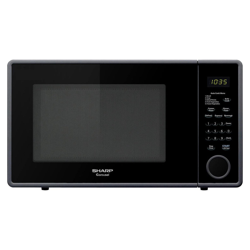 Black Mid-Size Microwave Y7451