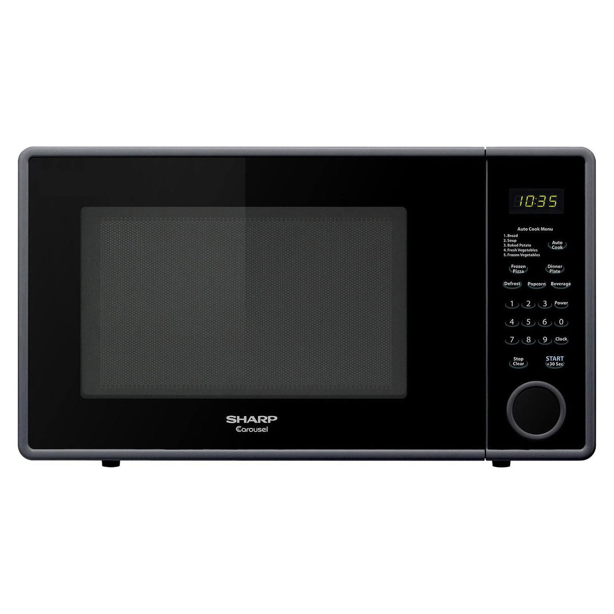 Black Mid-Size Microwave Y7451