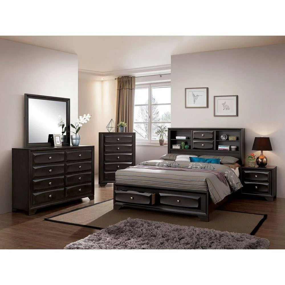 Gray King Storage Bed Q442968