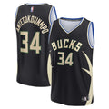 Men's Black Milwaukee Bucks Replica Player Jersey C5145