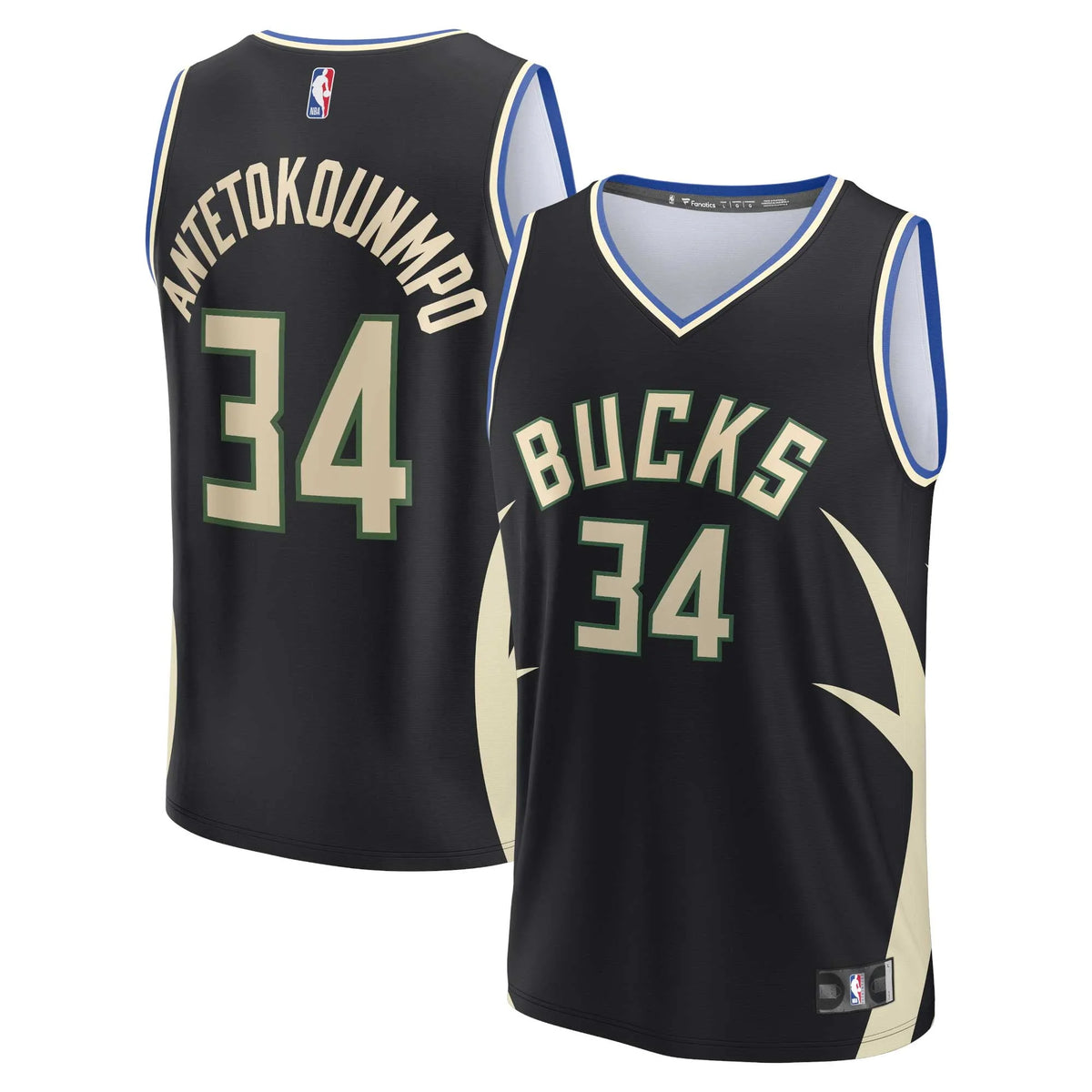 Men's Black Milwaukee Bucks Replica Player Jersey C5145